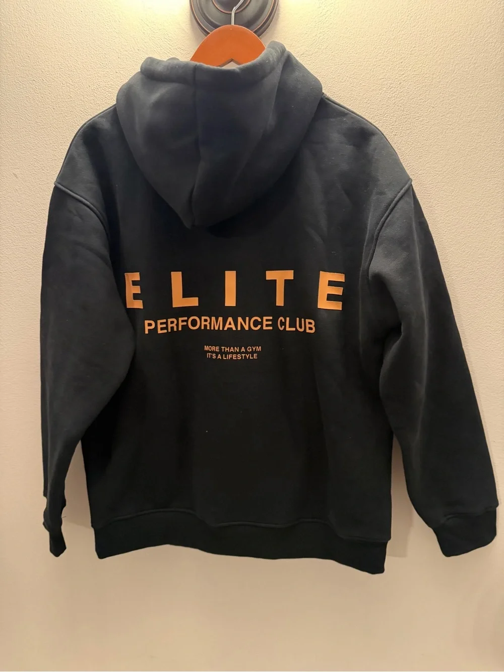 Rodan Elite Performance Club Hoodie Black Orange Graphic Sweatshirt Mens Medium